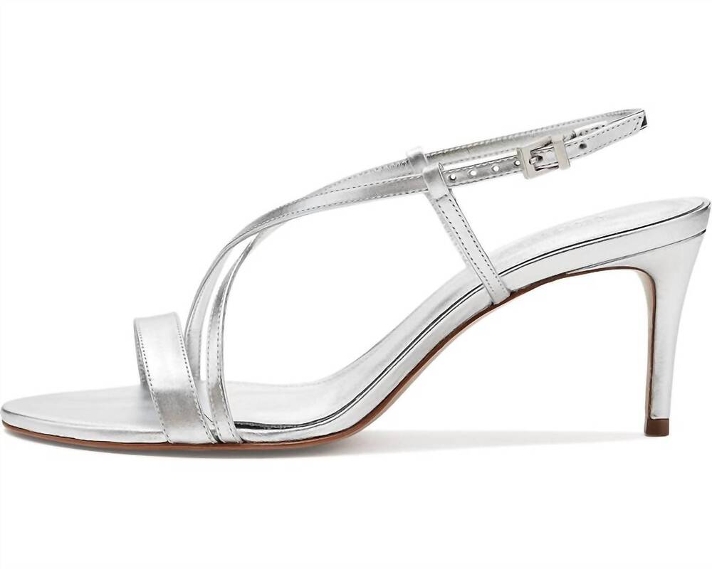NEW SCHUTZ women's avaline stiletto leather sandals in prata